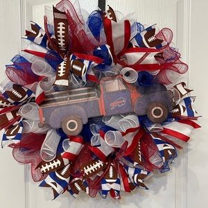 Buffalo Bills custom football wreath